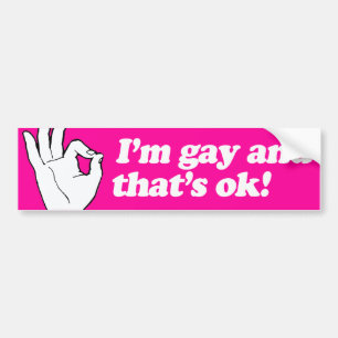 JAG ÄR GAY OCH DET ÄR OK --.png Bildekal
