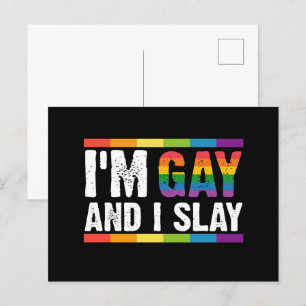 Jag är gay och jag är fantastisk HBTQ Gay Pride Vykort