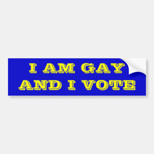 Jag är gay och röstar. bildekal