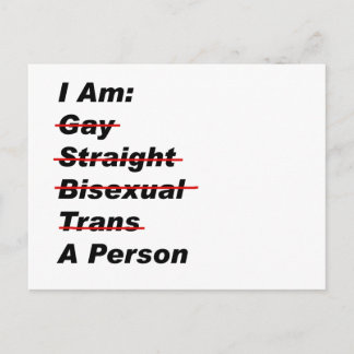 Jag är Gay, Rak, Bisexual, Trans, Person Vykort