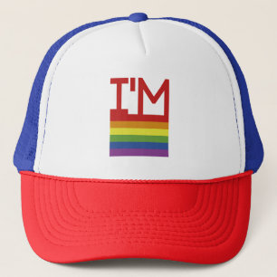 Jag är Gay  Regnbågsburen Flagga Keps
