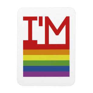 Jag är Gay Regnbågsburen Flagga Magnet