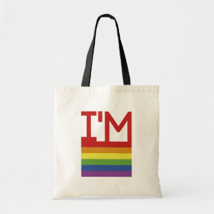 Jag är Gay Regnbågsburen Flagga Tygkasse
