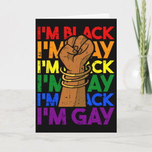 Jag är gay Svarta historiemånaden Män Kvinnor Kraf Kort