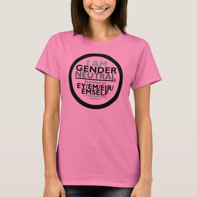 Jag är Gender Neutal (Ey uttalouns/De Uttouns) Tee (Framsida)