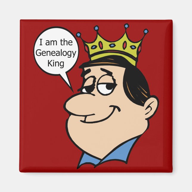 Jag är Genealogy Kung Magnet (Framsidan)