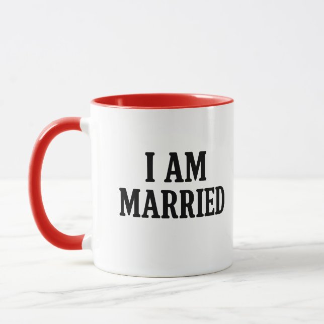 Jag är gift med Coffee Mugg - Gift för Par (Vänster)