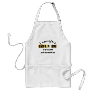 Jag är gift med en rökare Hett Apron Förkläde