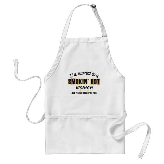 Jag är gift med en rökare Hett Apron Förkläde (Framsidan)