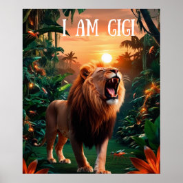 Jag är gigi fantastisk farmor stark kvinna mogen poster