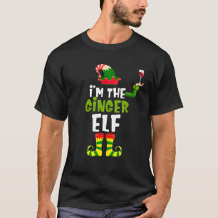 Jag är Ginger Elf Matching Family Vin Älskare T Shirt