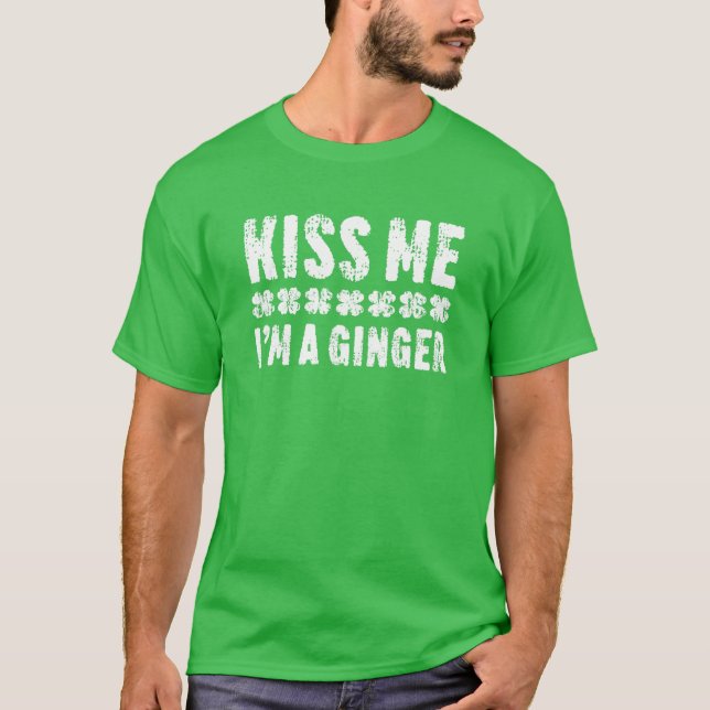 Jag är Ginger St. Patrick's Day T Shirt (Framsida)