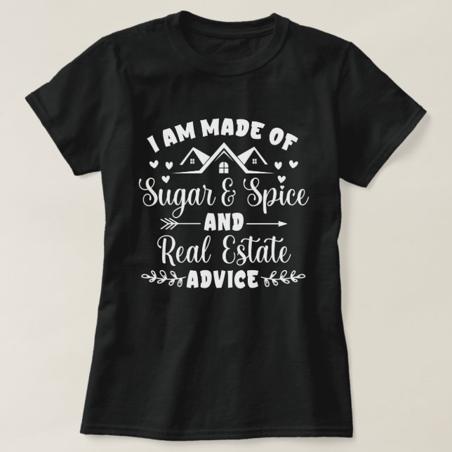 Jag är gjord av sockerspice Real Gods Agent Broker T Shirt (Design framsida)