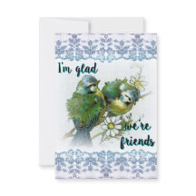 Jag är glad att vi är "Friends Blue Birds Small"