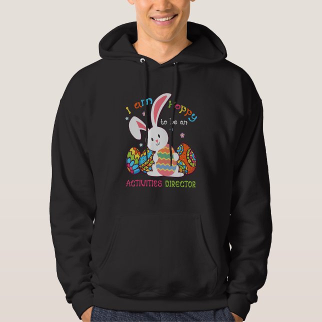 Jag är glad över att vara chef för Cute Bunny Hoodie (Framsida)