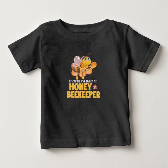Jag är glad som honungsbiodlare t shirt (Framsida)