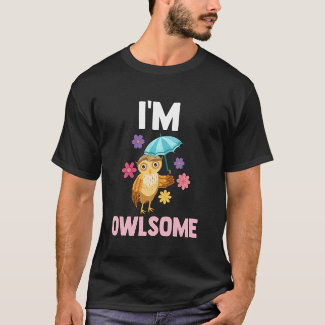 Jag är glad uggla t shirt (Framsida)