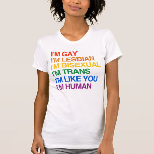 JAG ÄR GLBT JAG ÄR MÄNSKLIG T-Shirt