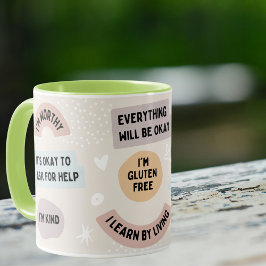 Jag är Gluten Free Cream Gult  Modern Abstrakt Mugg