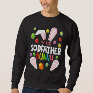 Jag är Godfather Bunny Funny Matching Family Öster Lång Ärmad Tröja
