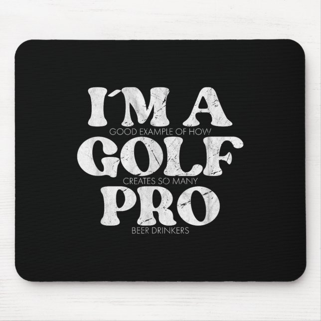 Jag är Golf Pro Golf Funny Quote Manar Golfing Musmatta (Framsidan)