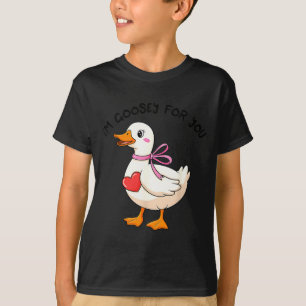 Jag är Goosey för dig Coquette Valentine Goose  T Shirt