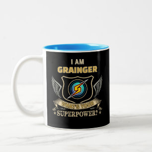 Jag Är GRAINGER Vad Är Din Superkraft Två-Tonad Mugg