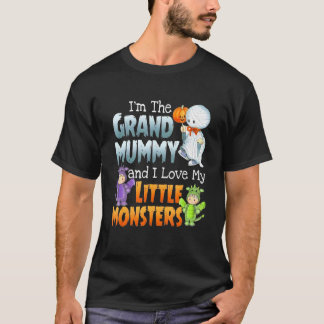 Jag är Grand Mummy och Kärlek Little Monster Funny T Shirt