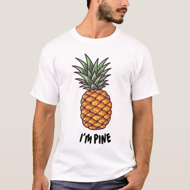 Jag är Gräs Funny Pineapple Shirt Funny Manar T Shirt (Framsida)