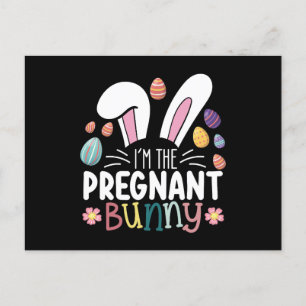 Jag är Gravid Bunny Påsk-familjen i Mamma. Vykort