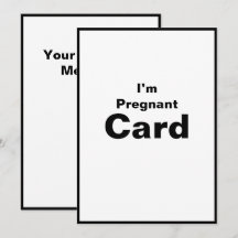 Jag är Gravid Gravid Flicka Pojke-kort