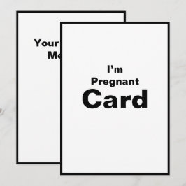 Jag är Gravid Gravid Flicka Pojke-kort Kort