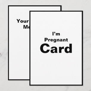 Jag är Gravid Gravid Flicka Pojke-kort Kort