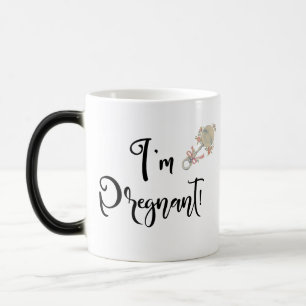 Jag är gravid Gravid Gömt Meddelandeöverraskning Magisk Mugg