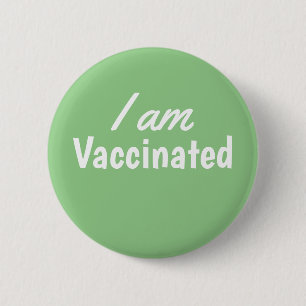 Jag är Grönt av vaccinerad text Knapp