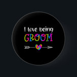 Jag är Groom Proud Groom Tie Dye Par Wed Knapp<br><div class="desc">Jag är Groom Proud Groom Tie Dye Par Bröllop</div>