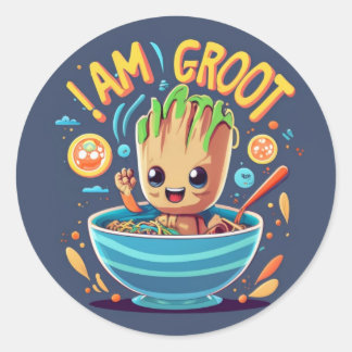 Jag är Groot Runt Klistermärke