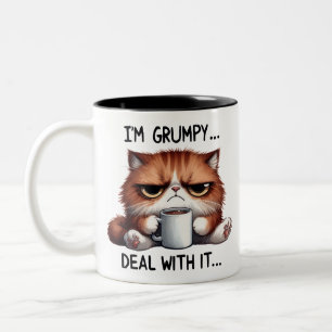 Jag är grumlig, ta hand om det. Två-Tonad mugg