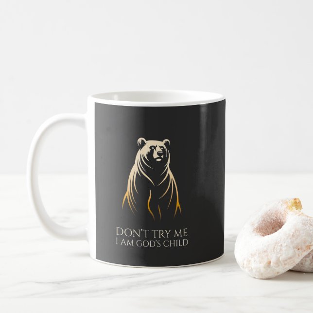 Jag Är Guds Barn Björn Grafik Kaffemugg (Med munk)