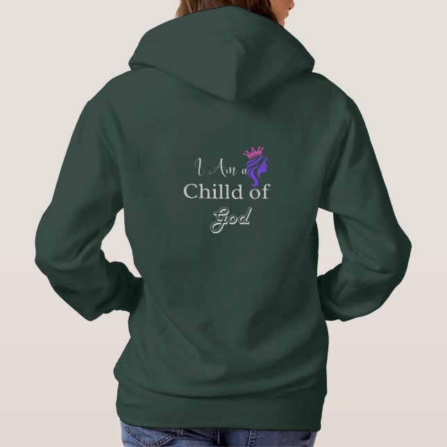 Jag är Guds barn | Christian Faith Hoodie T Shirt (Baksida)