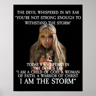Jag är Guds barn en trosbekännelse Poster kvinna