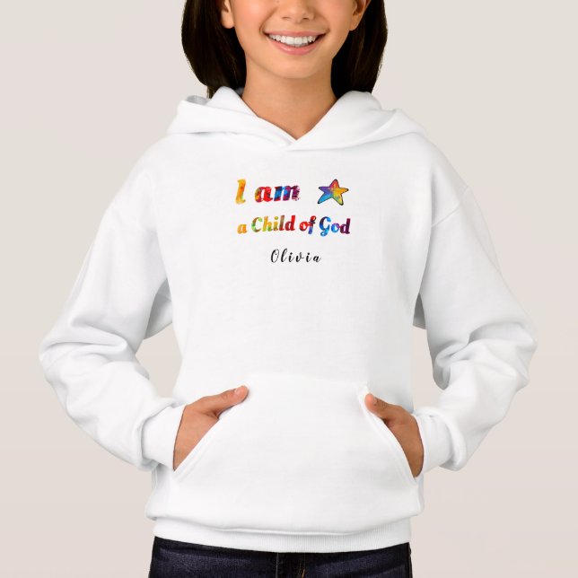 "Jag är Guds barn" Hoodie-design T Shirt (Framsida)