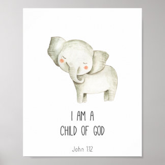 Jag är Guds Bible Verses barn Poster