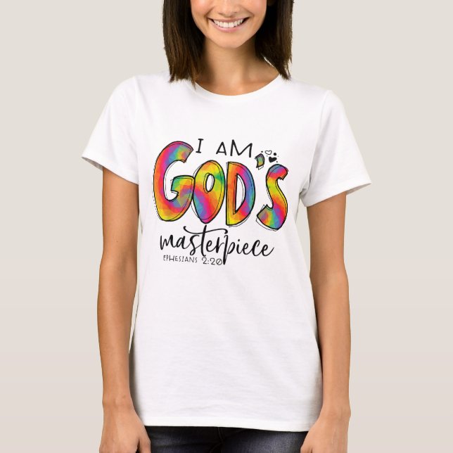 Jag är Guds mästerverk Ephesian 220 Bible Verse Ch T Shirt (Framsida)