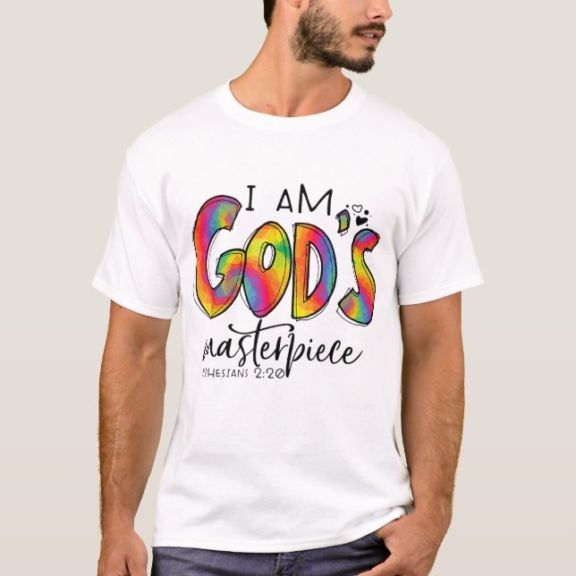 Jag är Guds mästerverk Ephesian 220 Bible Verse Ch T Shirt (Framsida)
