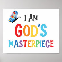 Jag är Guds mästerverk Kids Bible Verse