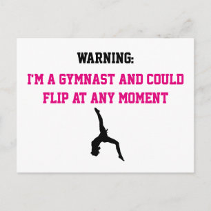 Jag är Gymnast Magenta Gymnastics Roligt Quote Fli Vykort