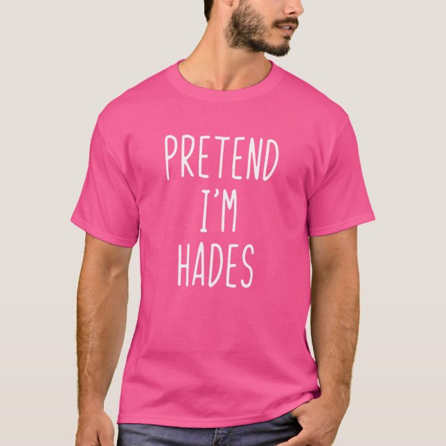 Jag är Hades Costume Halloween Grekiska Gud Lazy T Shirt (Framsida)
