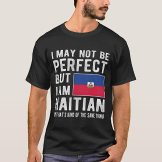 JAG är Haitisk Flagga Haiti Kulturarv Haitiska Röt T Shirt