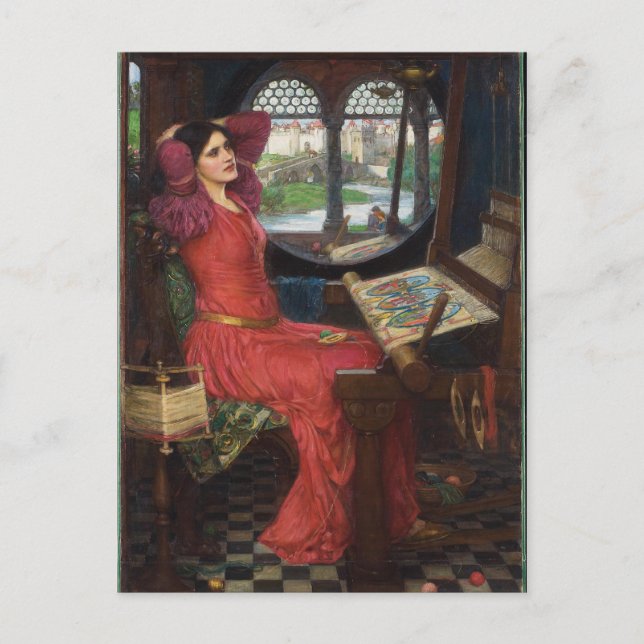 Jag är hälften sjuk på skuggorna - John Waterhouse Vykort (Framsida)